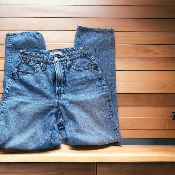 Madewell Denim - Madewell Curvy Perfect Vintage Straight Jeans Distressed Cotton Sz 25 READ